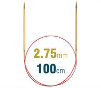 Lace Long Circular Needle 100cm x 2.75mm, Brass